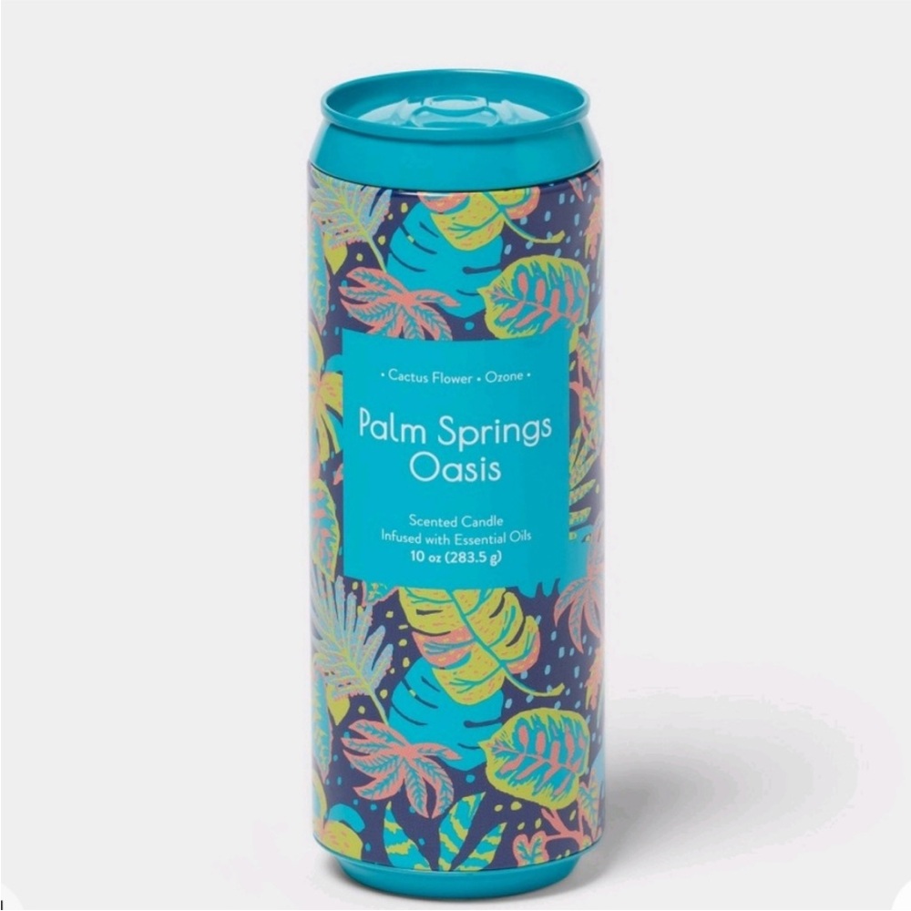 Palm Springs Oasis Printed Tin Can Candle with Lid 10oz - Opalhouse